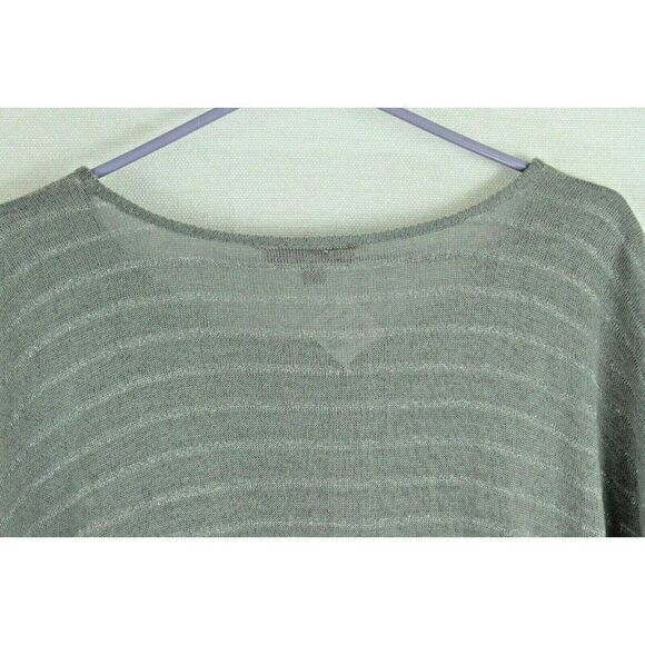 Derek Heart M Sweater pullover Striped metallic cropped NEW Womens - Picture 5 of 7